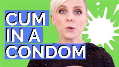Insert the condom into your vagina like you would a tampon. . Condom cumshots